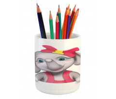 Smiling Girl Pencil Pen Holder