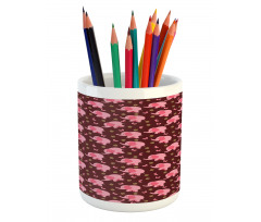 Flowers Pencil Pen Holder