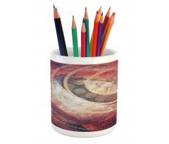 Grunge Circles Pencil Pen Holder