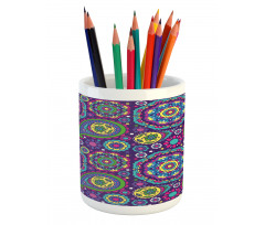 Vibrant Tones Boho Pencil Pen Holder