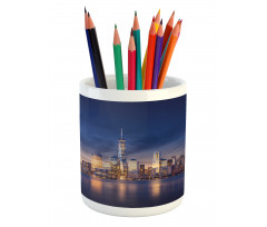 New York Skyline Evening Pencil Pen Holder