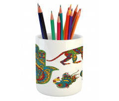 Mehndi Style Pencil Pen Holder