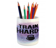 Watercolors Train Hard Pencil Pen Holder