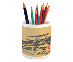 Retro Emblem Pencil Pen Holder