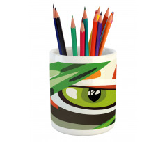 Wild Tiger Feline Cat Vivid Pencil Pen Holder