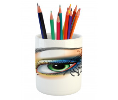 Fantasy Woman Make up Wing Pencil Pen Holder