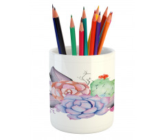 Romantic Summer Blossoms Pencil Pen Holder