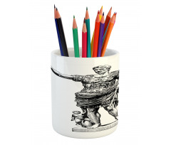 Antique King Pencil Pen Holder