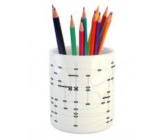 Colorful Lines Metro Scheme Pencil Pen Holder