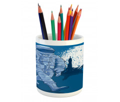 Walking on the Moon Pencil Pen Holder