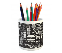 Active Life Words Pencil Pen Holder