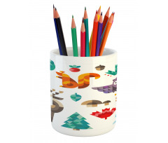 Cheerful Pop Art Design Pencil Pen Holder