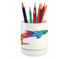 Vibrant Ocean Mammal Pencil Pen Holder