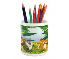 Safari Jungle Funny Pencil Pen Holder