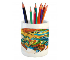 Oriental Animal Pencil Pen Holder