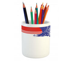 American Flag Colors Bird Pencil Pen Holder