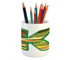 K Green Childish Fun Pencil Pen Holder