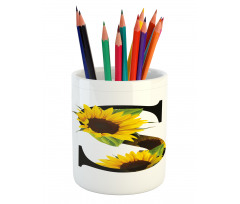 Sunflower Art Design Pencil Pen Holder