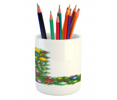 Pine Tree Majuscule L Pencil Pen Holder