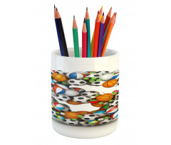 Boys Kids Fun Initials Pencil Pen Holder