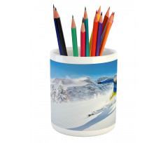 Skiing Extreme Sports Pencil Pen Holder