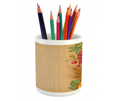 Retro Seasonal Frame Pencil Pen Holder