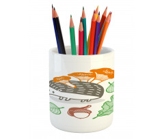 Colorful Animal Food Pencil Pen Holder