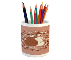 Autumn Elements Pine Pencil Pen Holder