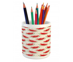 Watercolor Watermelons Pencil Pen Holder