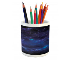 Space Illustration Galaxy Pencil Pen Holder