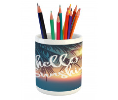 Tropical Palms Pencil Pen Holder