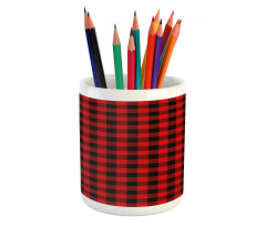 Retro Lumberjack Buffalo Pencil Pen Holder