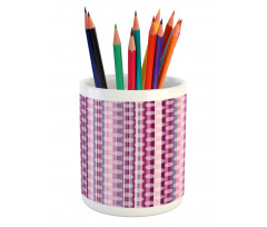 Stripes Retro Style Pencil Pen Holder