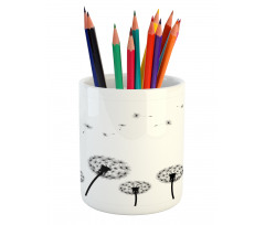 Faded Blowball Plant Pencil Pen Holder