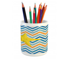 Angled Stripes Starfish Pencil Pen Holder