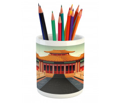 Chinese Building Asia Pencil Pen Holder