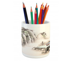 Watercolor Valley Pencil Pen Holder