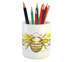 Color Splashed Bee Pencil Pen Holder