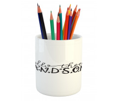 Baby Boys Birthday Text Pencil Pen Holder