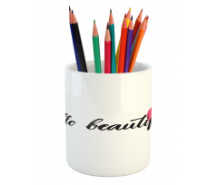 Pink Heart for Loved Ones Pencil Pen Holder