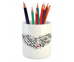 Heart Shape Pencil Pen Holder