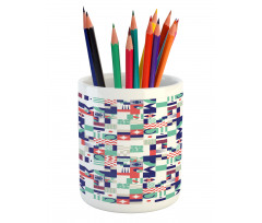 Pastel Funky Shapes Pencil Pen Holder