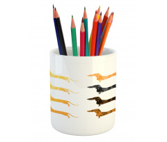 Vintage Silhouettes Pencil Pen Holder