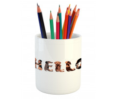 Puppies Saying Hello Pencil Pen Holder