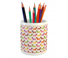 Colorful Puppy Motif Pencil Pen Holder