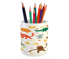 Jolly Cartoon Animals Pencil Pen Holder