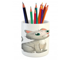 Domestic Cat Pet Pencil Pen Holder