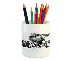 Grunge Player Sketch Pencil Pen Holder