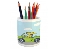 Puppy on the Road Pencil Pen Holder