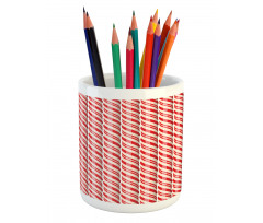 Red Christmas Sweets Pencil Pen Holder